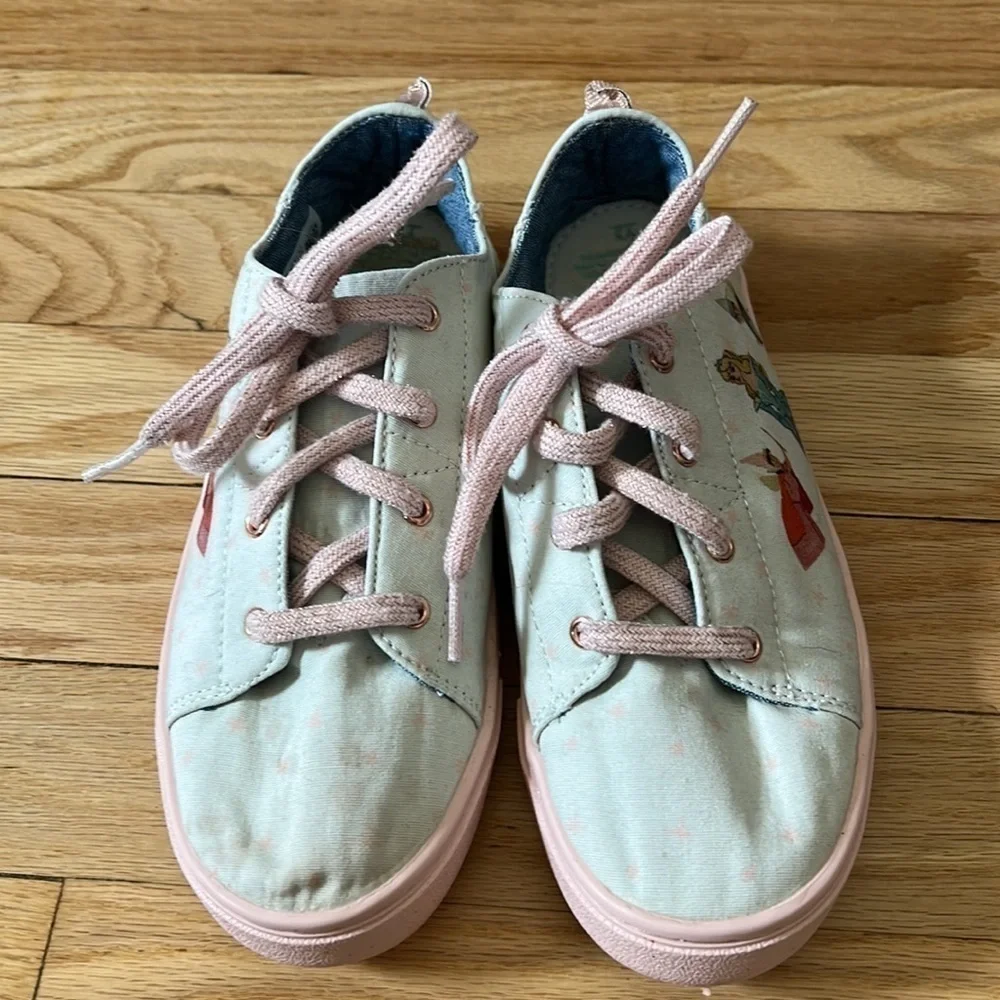 Disney TOMS Princess Aurora Sleeping Beauty Girls Size 3 Sneakers - Picture 3 of 11